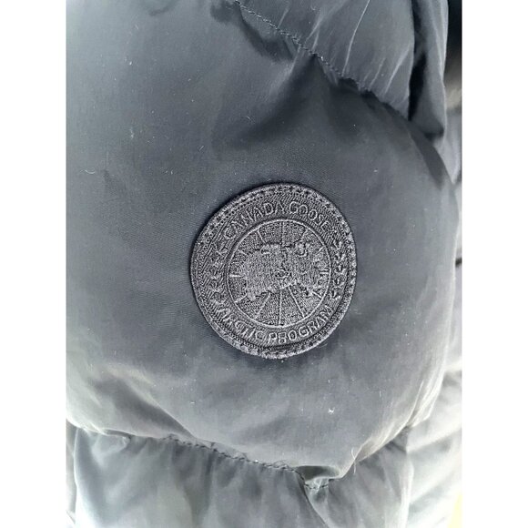 Canada Goose Black Puffer Hooded Belted Long Down Coat Womens - Picture 9 of 16